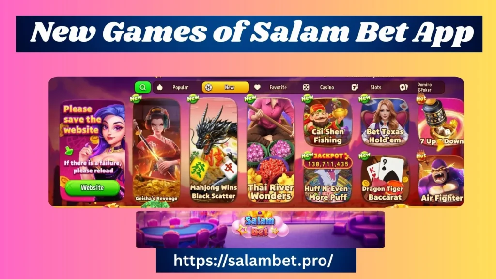 New Games on the Salam Bet App